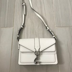 Rebecca Minkoff crossbody white Hudson Moto mini